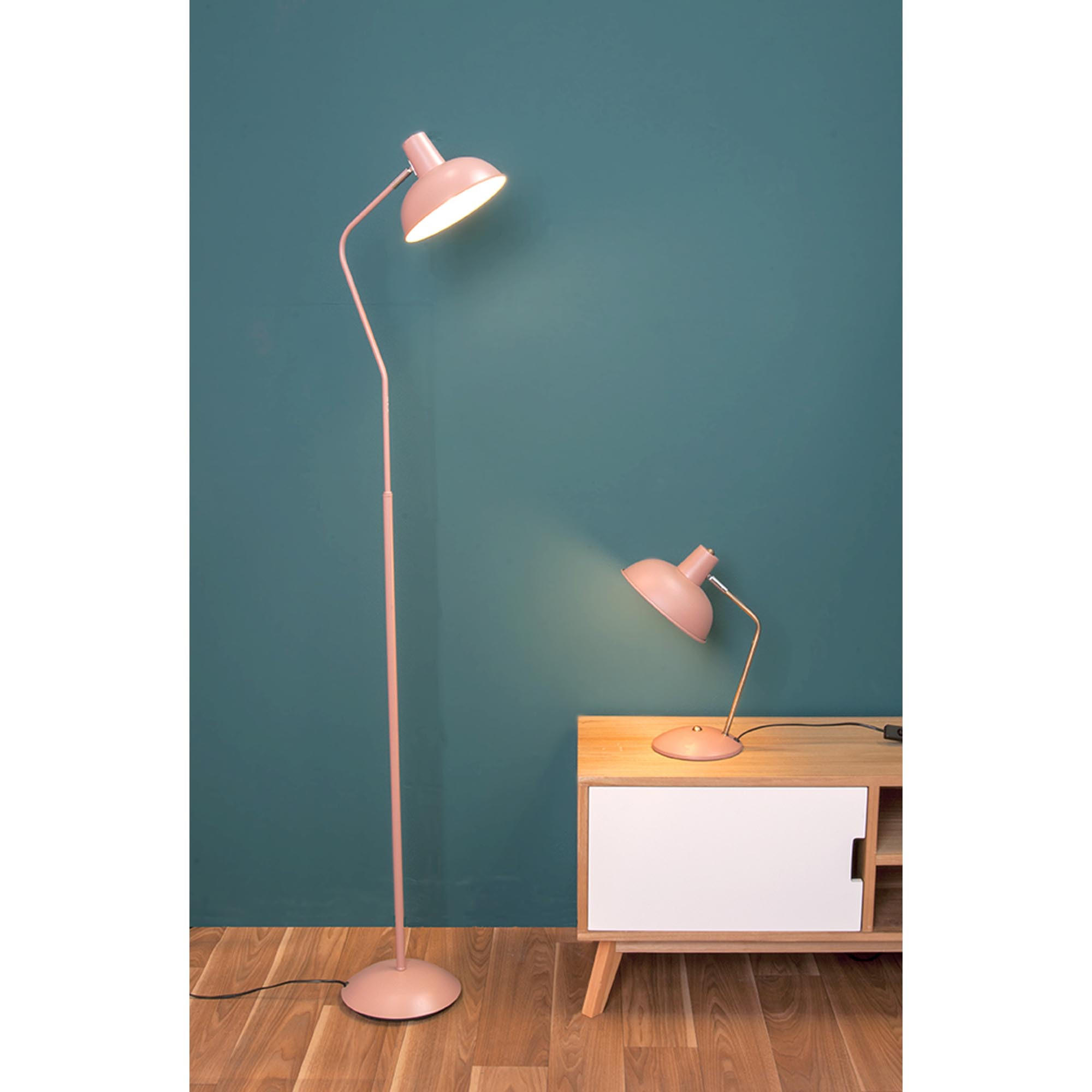 TISCHLAMPE Hood 26/20/38 cm - Pink, Metall (26/20/38cm) - Leitmotiv