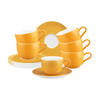 KAFFEETASSEN MIT UNTERTASSEN Liberty Pure Colors Mango Orange 260 ml 6er Set - Orange, Keramik (0.26L) - Seltmann Weiden