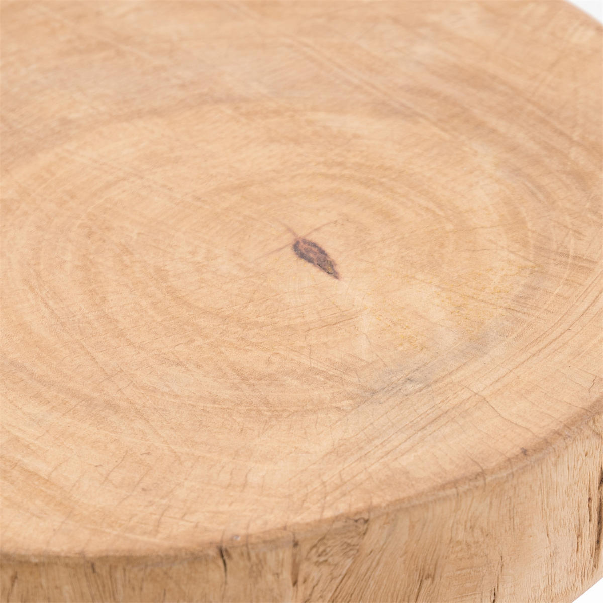 HOCKER Pinto Teakholz naturfarben - Naturfarben, Holz (30/50/30cm) - DESIGN DELIGHTS
