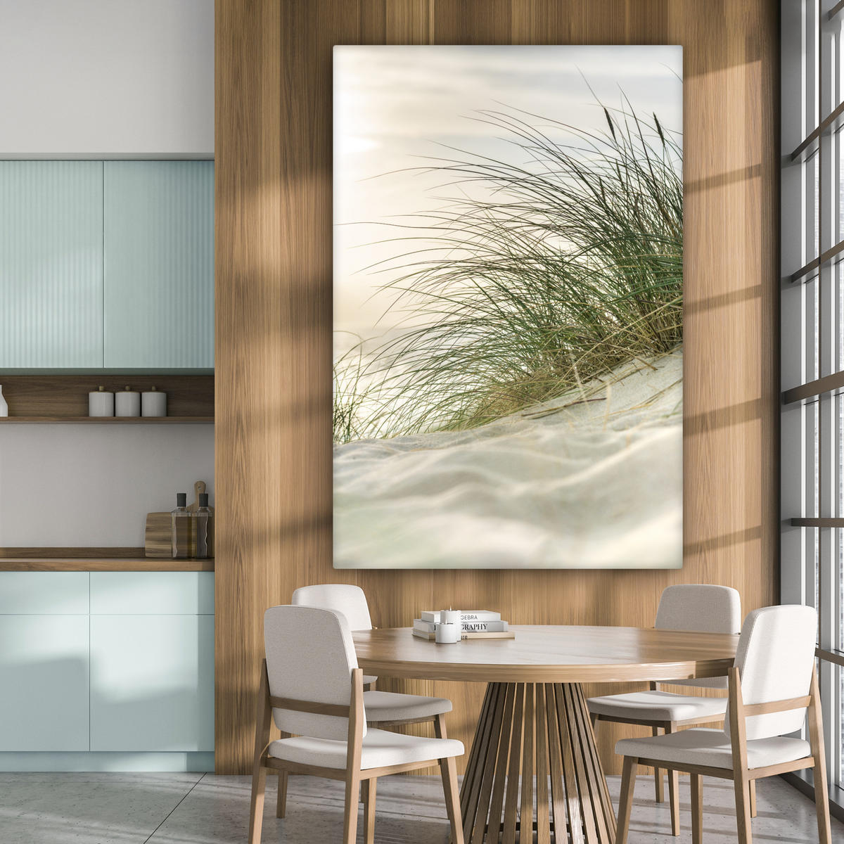SLIKA NA PLATNU Dine 90x140 cm - krem, tekstil (90/140cm) - MuchoWow
