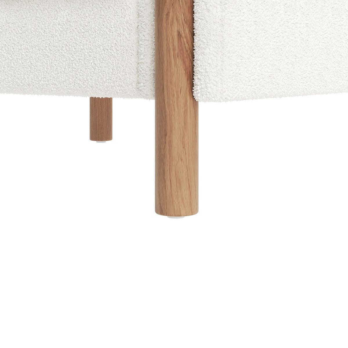 SESSEL Teddystoff Weiß mit Kissen - Weiß, Holz/Holzwerkstoff (87/88.5/83cm) - WISHDOR