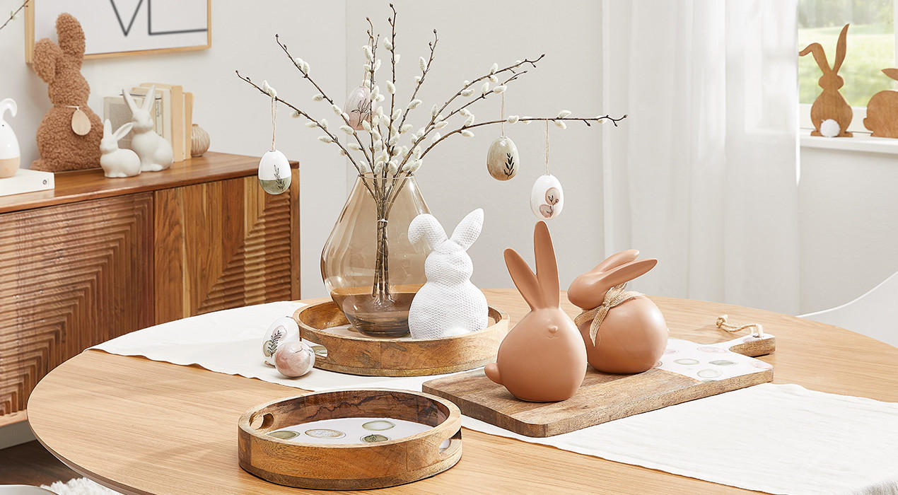 Osterdeko in Naturmaterialien