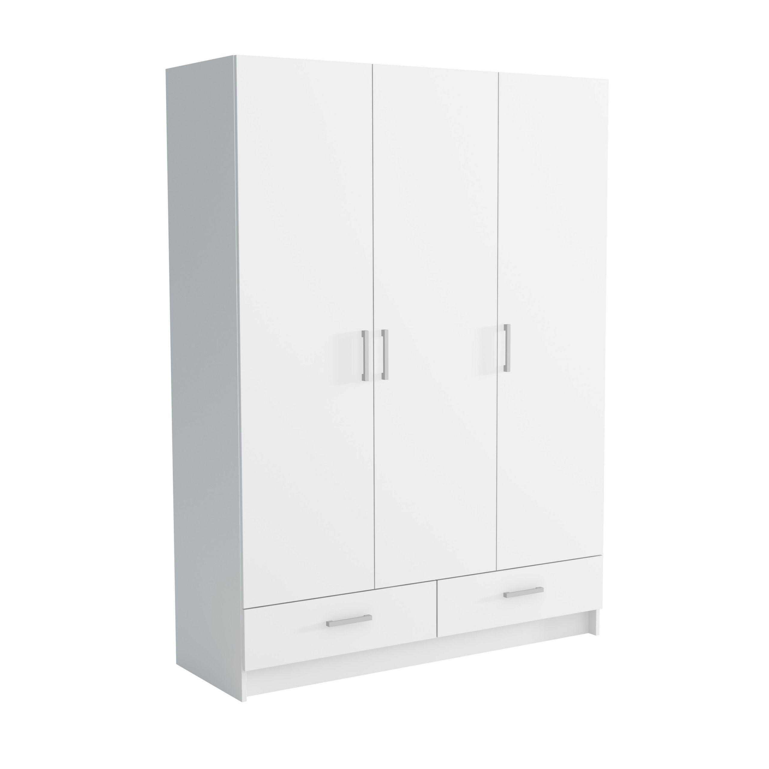 Masseno Drehtürenschrank Weiß 144x200x50 cm