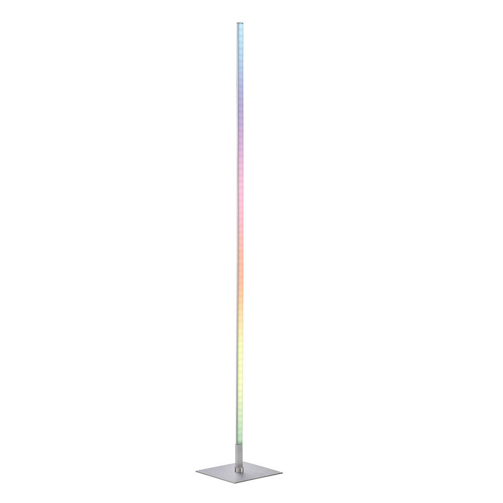 LED STEHLEUCHTE Silber dimmbar RGB - Silberfarben, Metall (20.5/20.5/151cm)