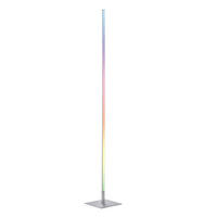 LED STEHLEUCHTE Silber dimmbar RGB - Silberfarben, Metall (20.5/20.5/151cm)