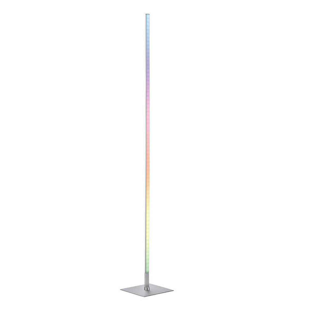 LED STEHLEUCHTE Silber dimmbar RGB - Silberfarben, Metall (20.5/20.5/151cm)