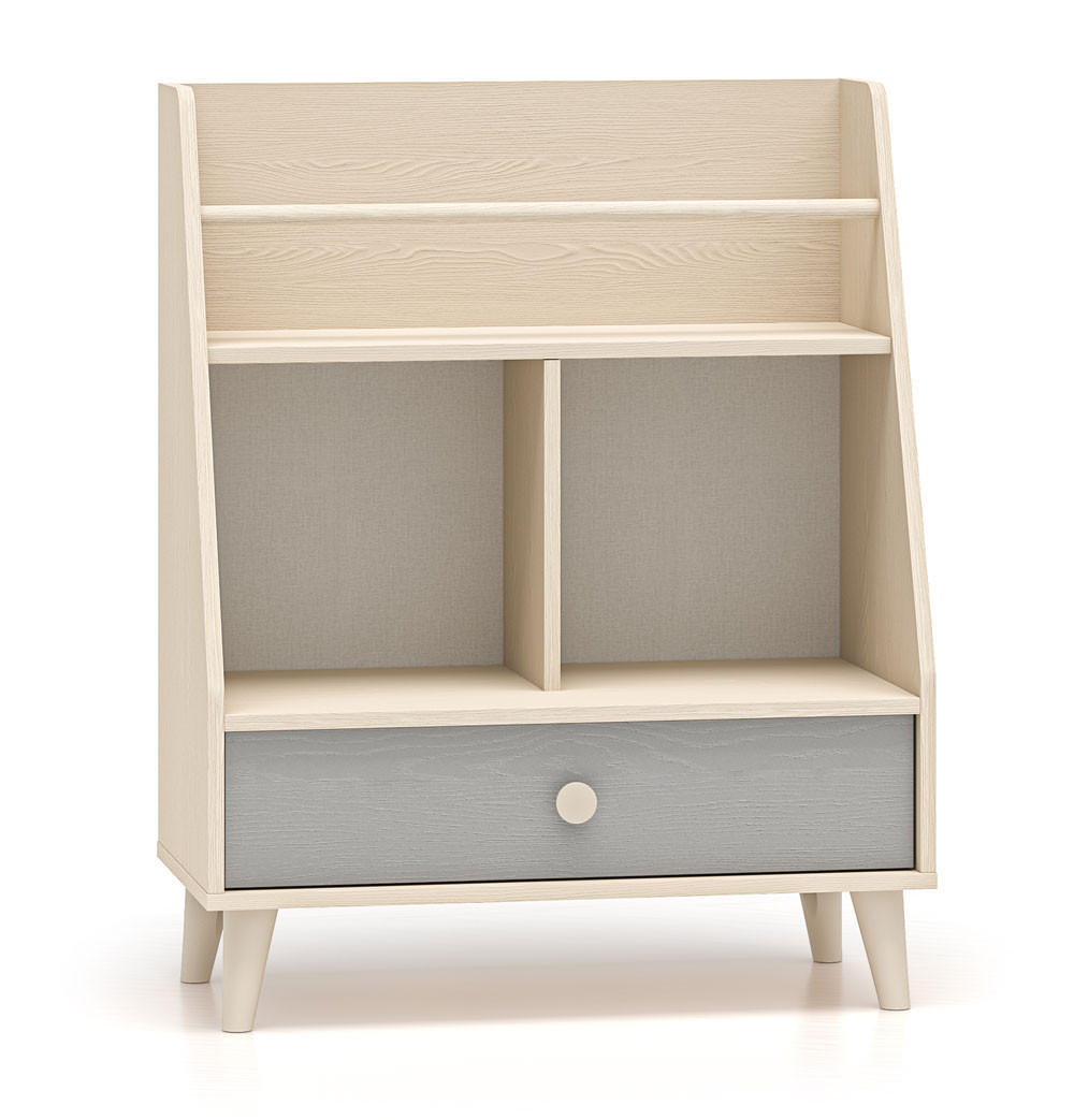BÜCHERREGAL Mevel Wüstensand / Palladiumgrau 72 / 36 / 90cm - Braun/Grau, Holz/Holzwerkstoff (72/90/36cm) - Feldmann-Wohnen