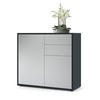 KOMMODE Ben Front in Hellgrau Seidenmatt - Greige, Holzwerkstoff (79/74/36cm) - Vladon