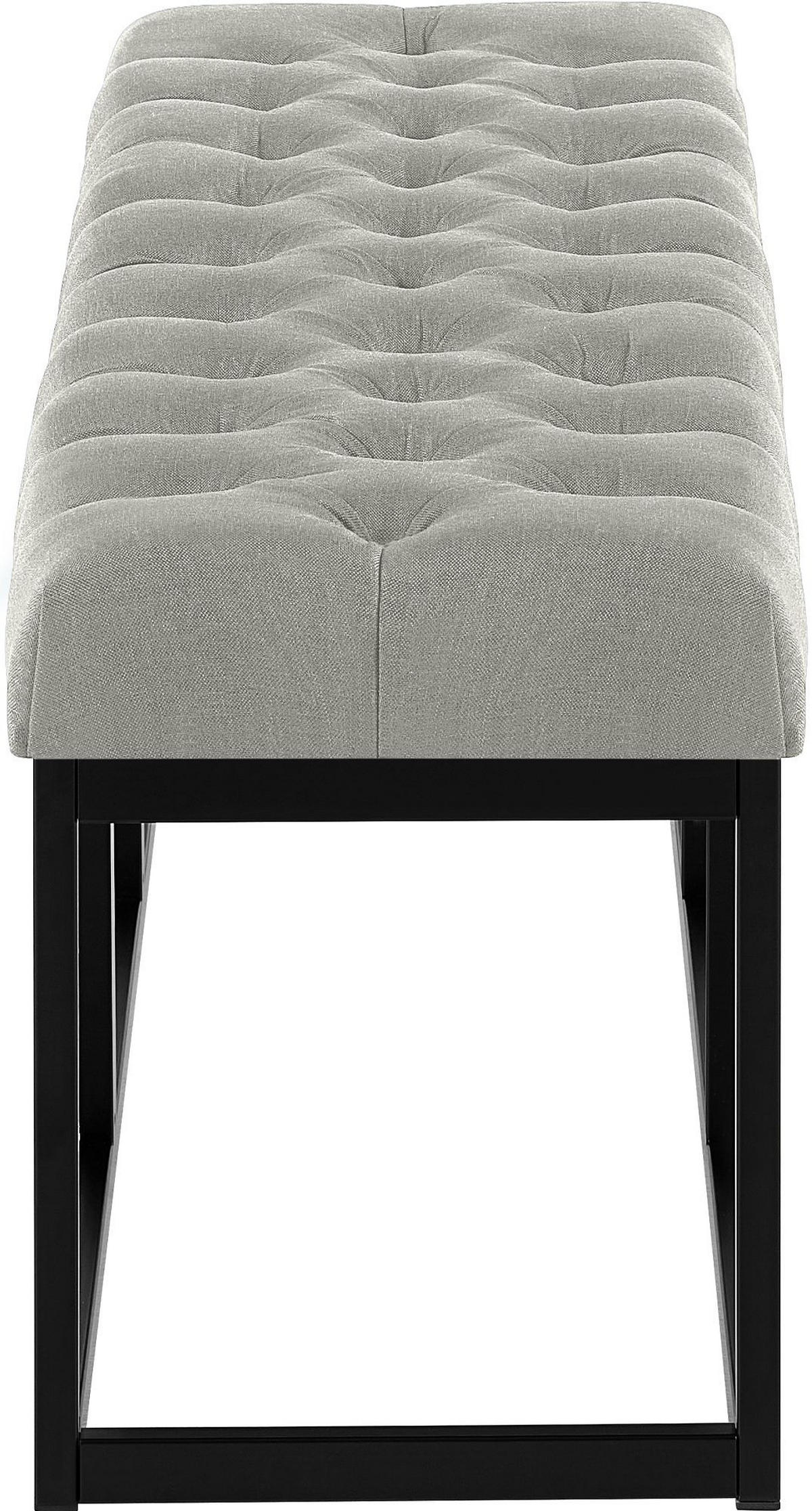 SITZBANK 150/38 cm Stoff Grau - Schwarz/Grau, Textil/Metall (150/46/38cm) - CLP