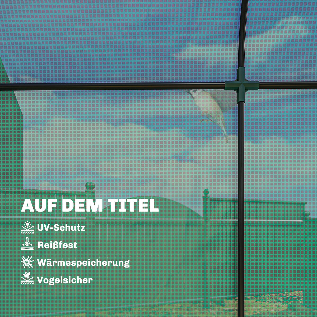 TOMATENGEWÄCHSHAUS Foliengewächshaus mit Rolltor Netzfenster Bogendach - Grün, Metall (68/200/170cm) - Outsunny