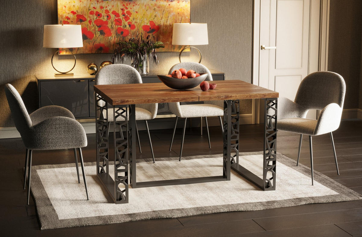ESSTISCH Ewerest Max ausziehbar - Eiche San Remo, Holzwerkstoff (130/85/76cm) - Endo-Moebel