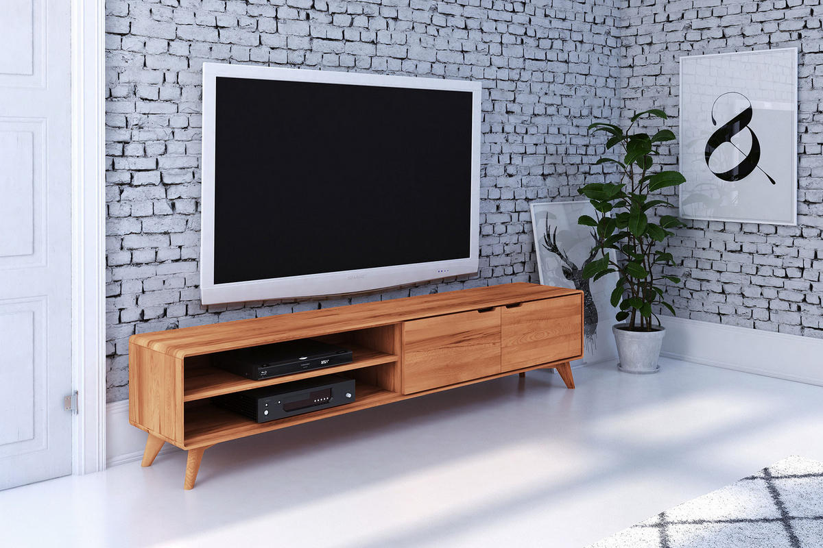 GREG HIFI-SCHRANK Kernbuche - Kernbuche, Holz (220/48/40cm) - byoak