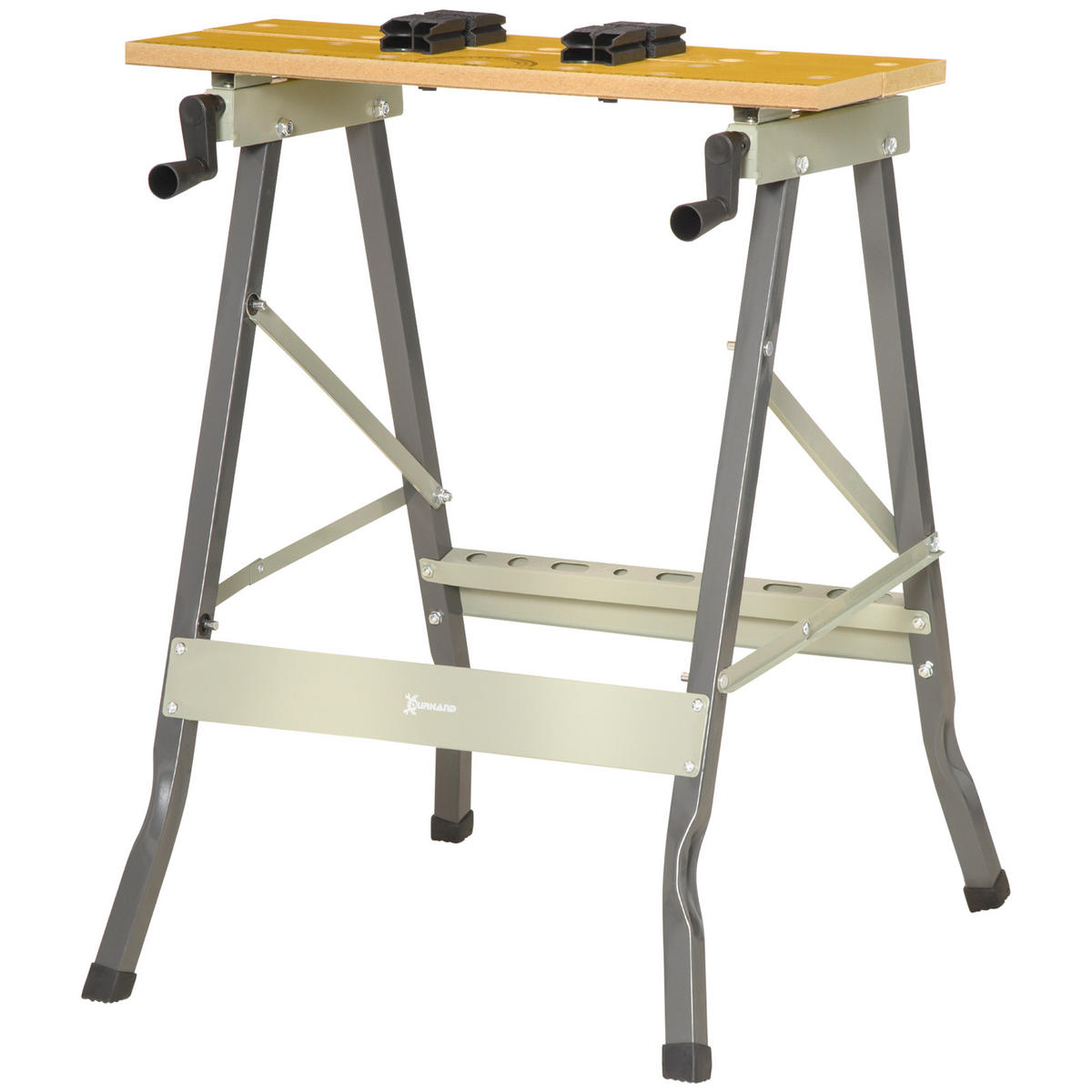 WERKBANK DE-18995 klappbar mit 4 Schraubzwingen Grau - Grau, Metall (60.5/78.5/62.5cm) - ComfortXL