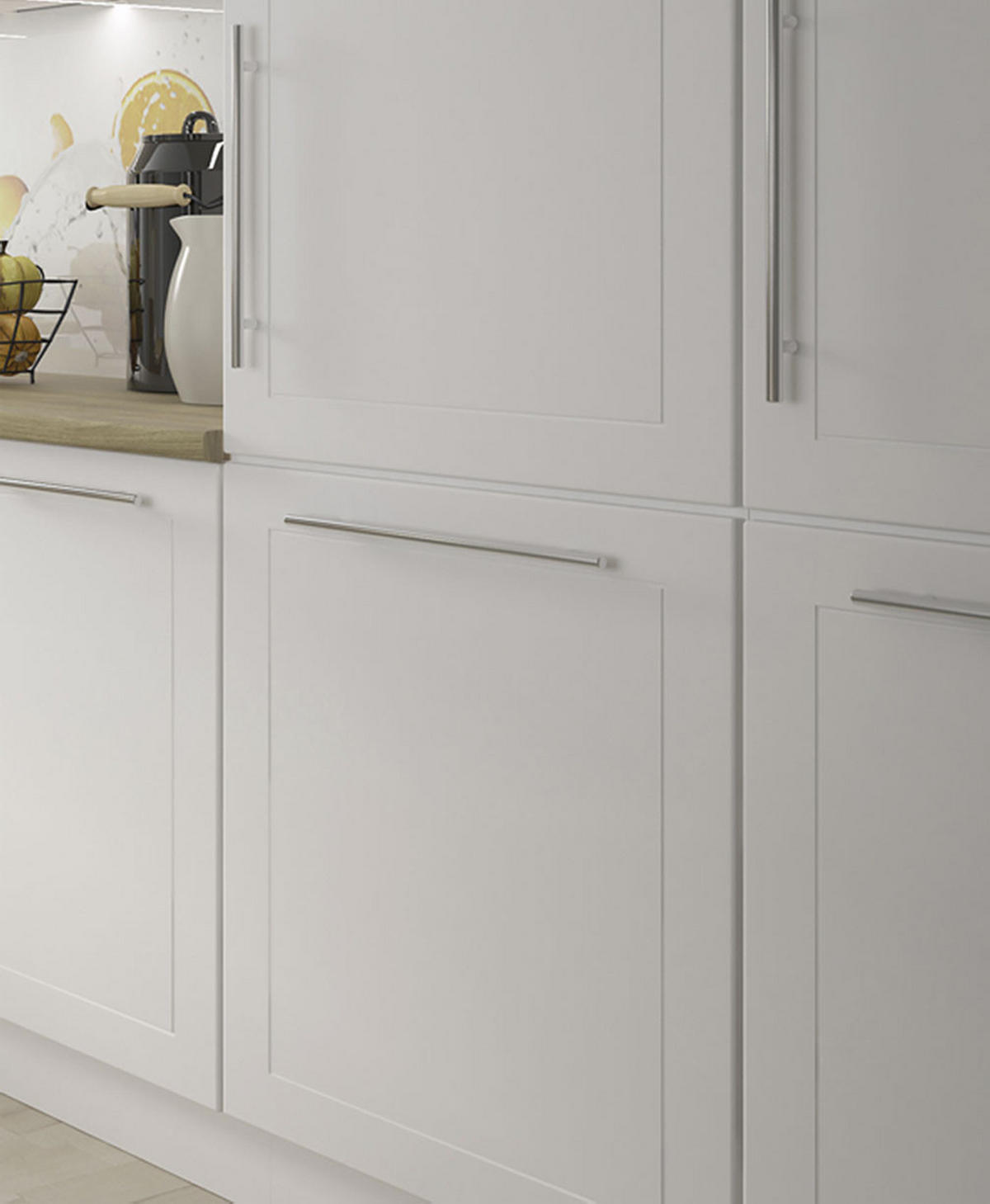 KÜHLSCHRANKUMBAUSCHRANK Quantum weiß 60 / 59 / 207cm - Weiß, Holz/Holzwerkstoff (60/207/59cm) - Feldmann-Wohnen