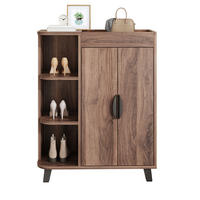 SCHUHSCHRANK schmal 80 x 32 x 99 cm Walnut mit offenen Fächern - Walnussfarben, Holzwerkstoff (32/99/80cm) - Beauniv