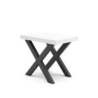 KONSOLENTISCH ausziehbar 58 bis 222cm, für 10 Gäste, weiß, 90/58/73cm - Weiß, Holzwerkstoff (90/222/73cm) - Skraut Home