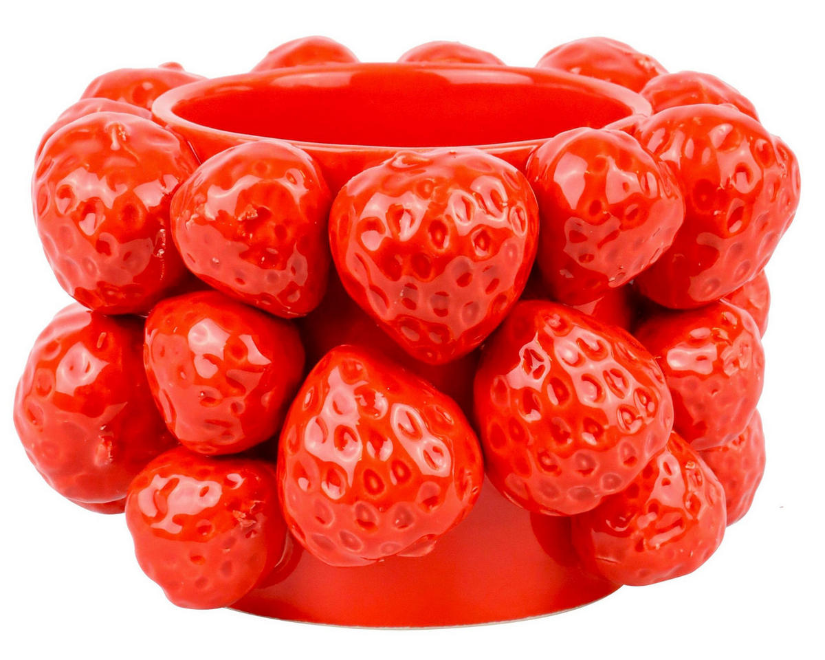 ÜBERTOPF Fragola ø16 cm - Rot, Keramik (16/10/16cm) - FURNARO