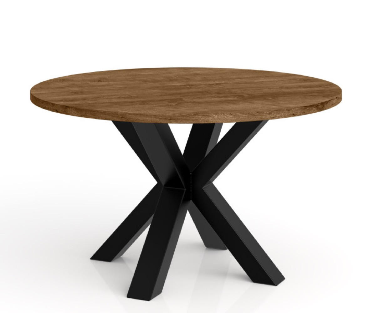 TISCH Braun Lefkas Eiche Metallgestell Rund 75 cm - Braun, Holzwerkstoff (75/75/45cm) - Sepro Meble