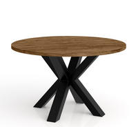 TISCH Braun Lefkas Eiche Metallgestell Rund 75 cm - Braun, Holzwerkstoff (75/75/45cm) - Sepro Meble