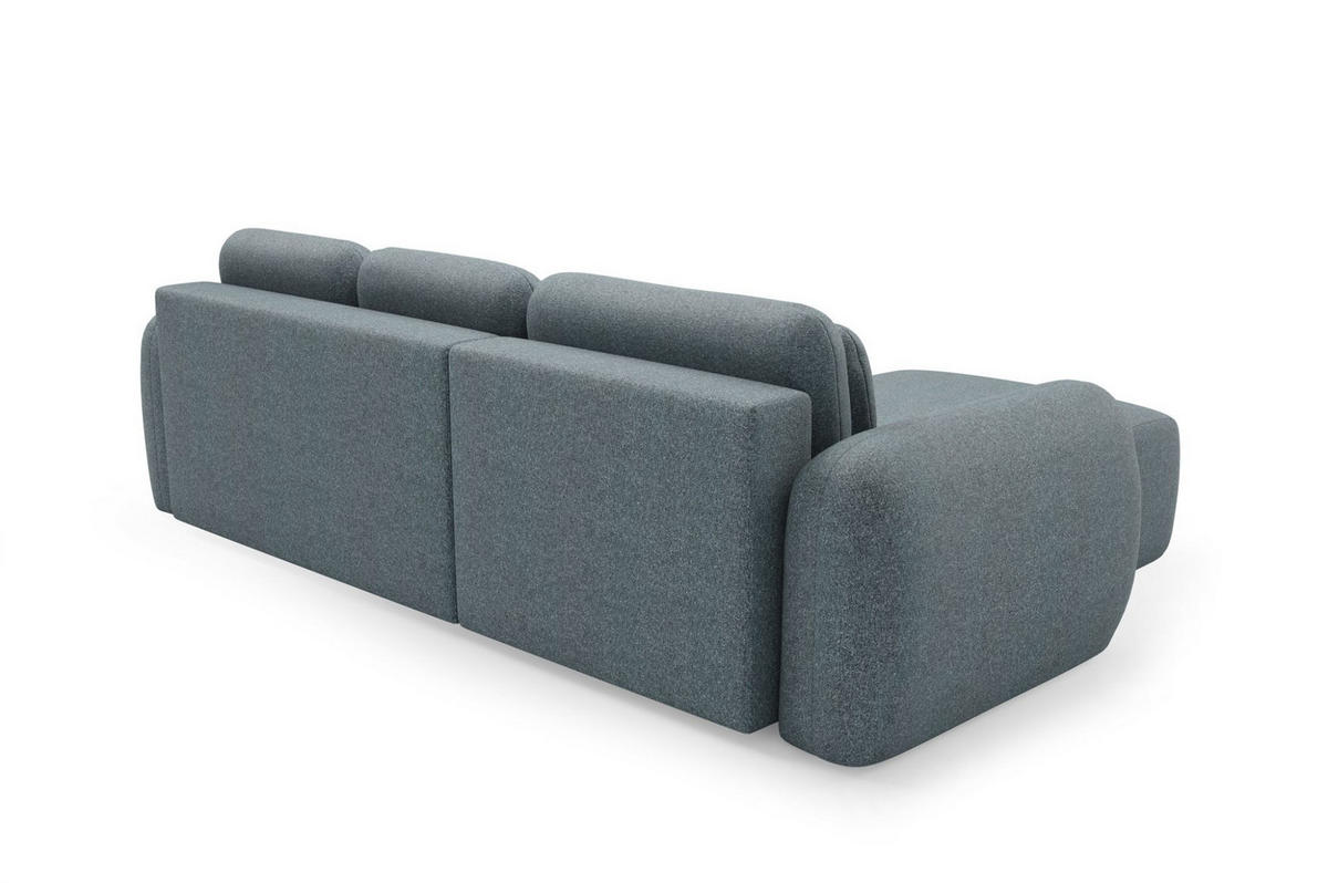 ECKSOFA Gaston Mit Schlaffunktion - Anthrazit, Holzwerkstoff/Textil (304/190cm) - Fun Möbel