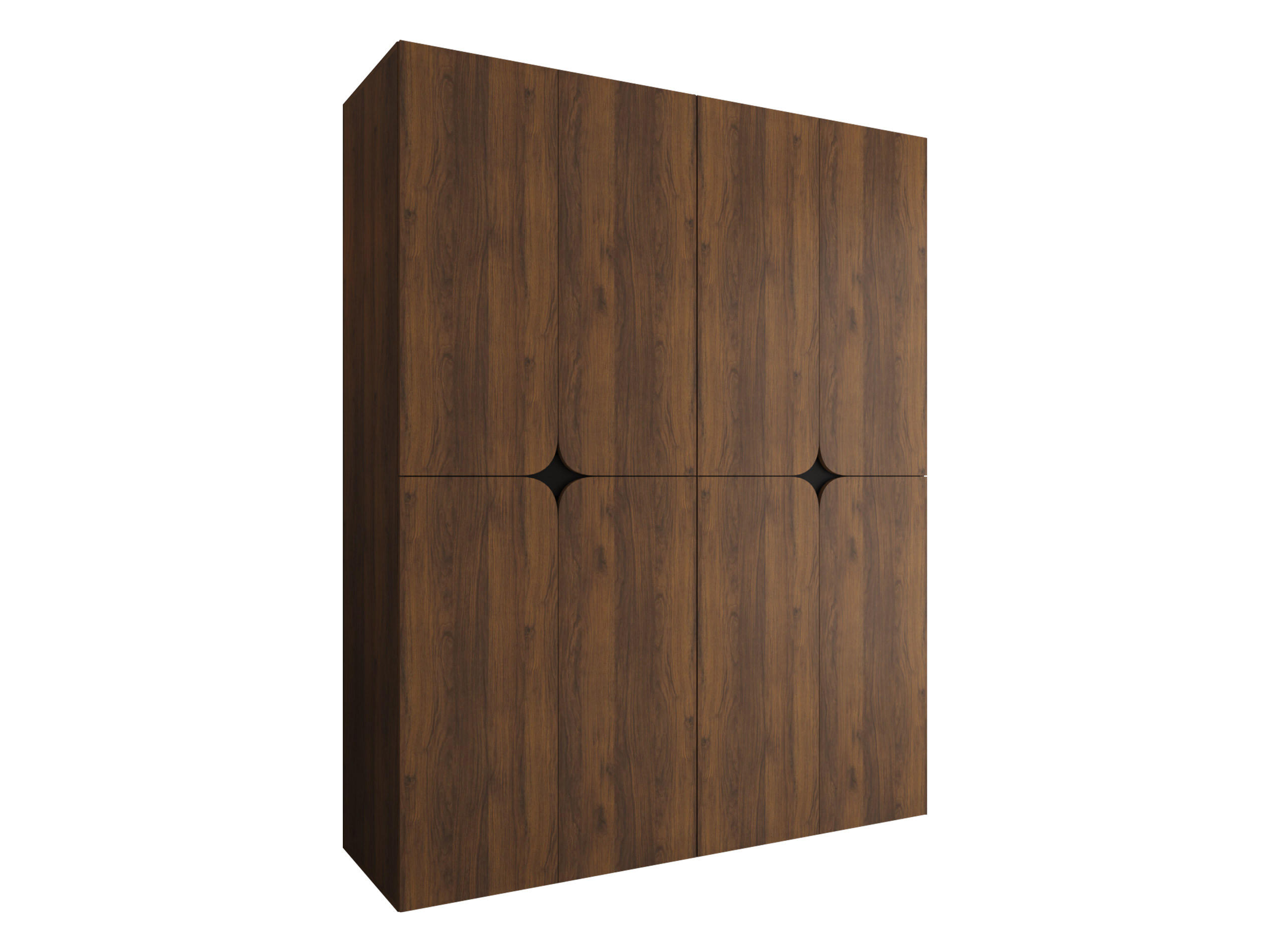 DREHTÜRENSCHRANK Espresso 180 cm - Nussbaumfarben/Schwarz, Holzwerkstoff/Kunststoff (180/203/50cm) - MIRJAN24