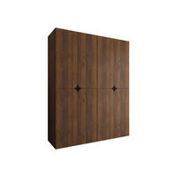 DREHTÜRENSCHRANK Espresso 180 cm - Nussbaumfarben/Schwarz, Holzwerkstoff/Kunststoff (180/203/50cm) - MIRJAN24
