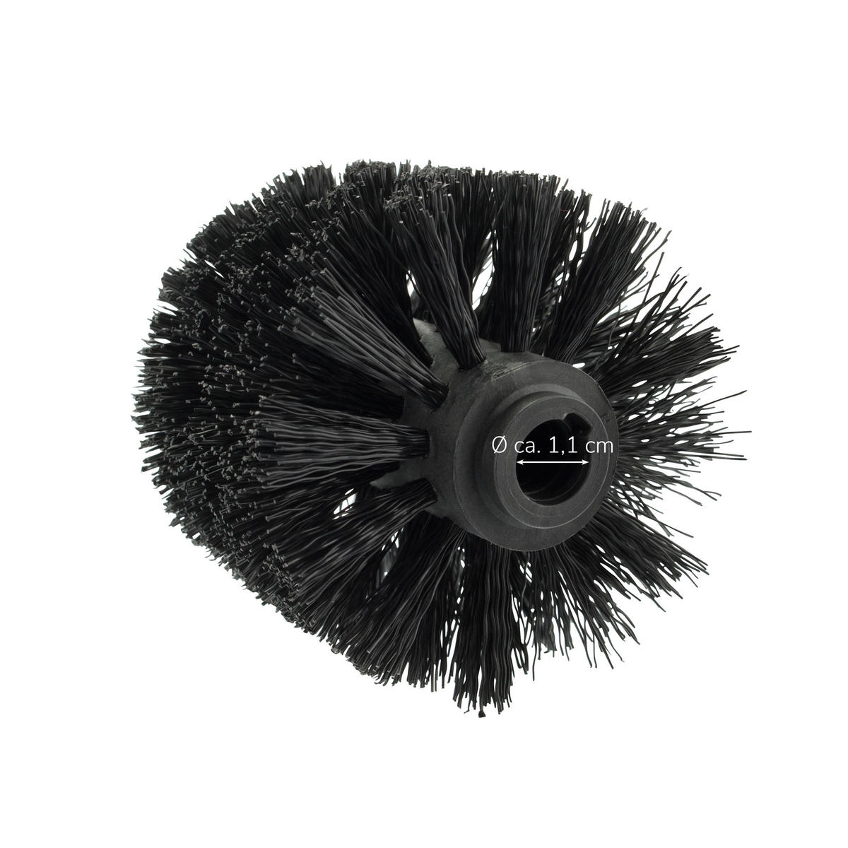 ERSATZ-BÜRSTENKÖPFE 2tlg., Kunststoff, schwarz - Schwarz, Kunststoff (1/10cm) - eluno