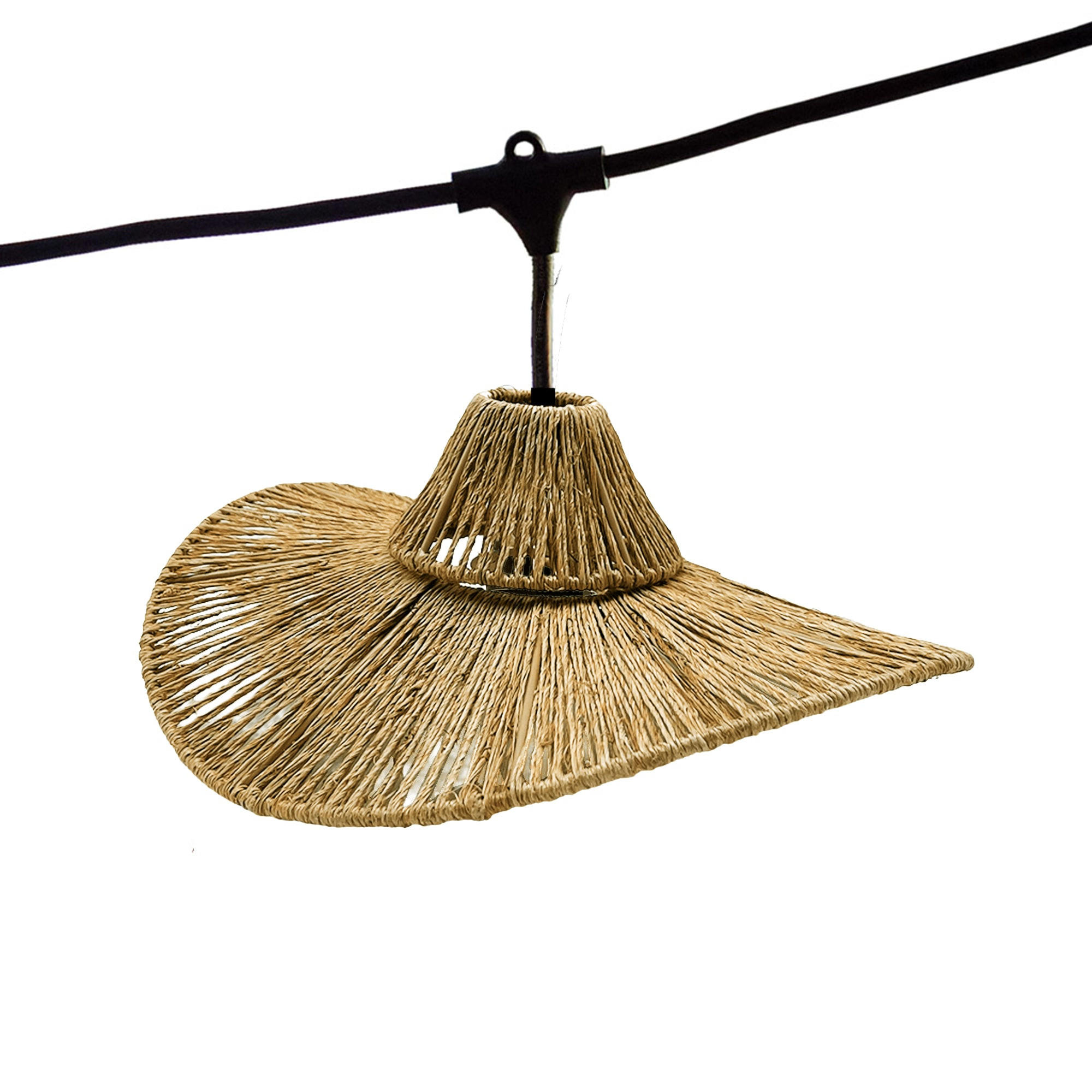 LICHTERKETTE WAVY LIGHT beige - Beige, Naturmaterialien (600cm) - Lumisky