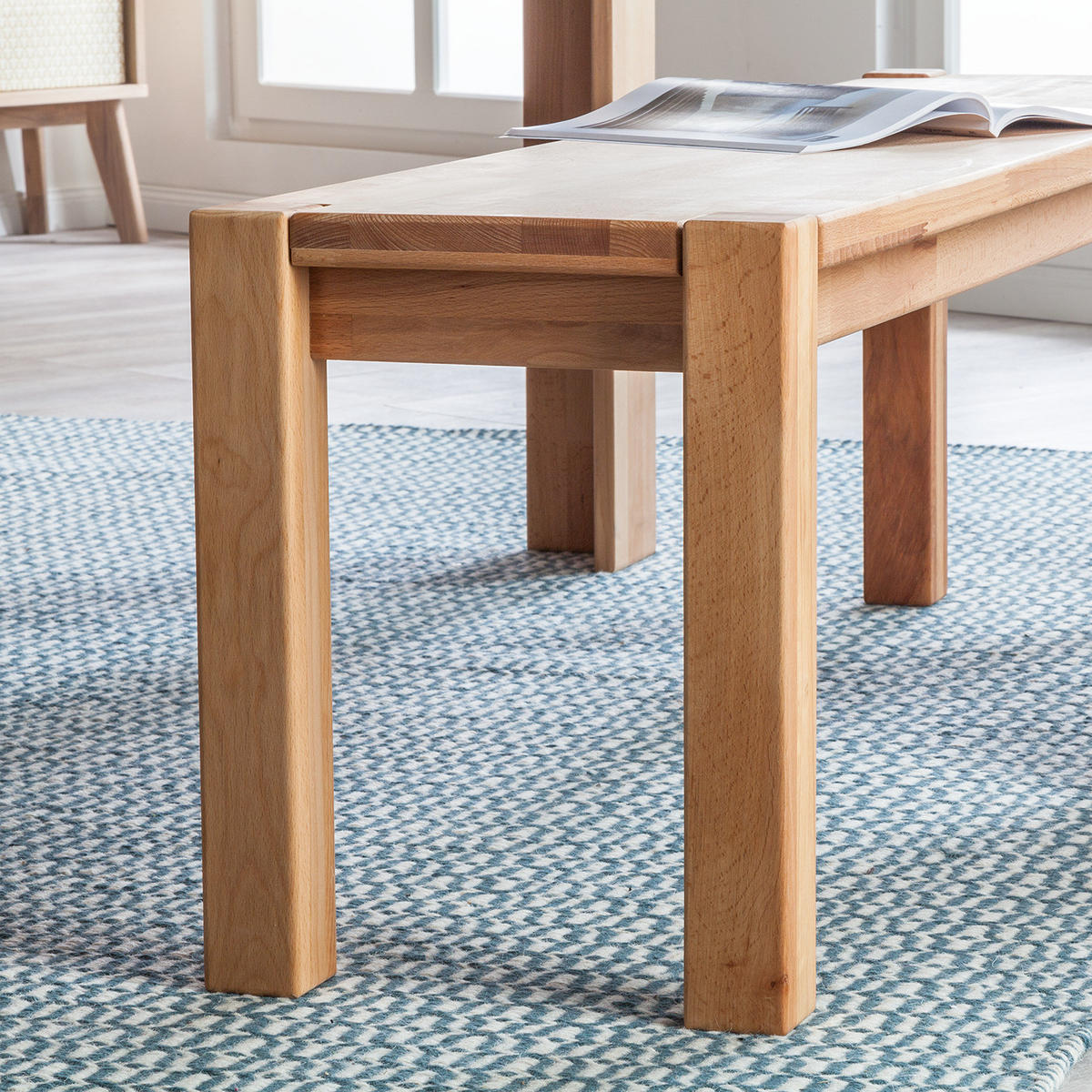 SITZBANK - Kernbuche massiv - Kernbuche, Holz (140/45/35cm) - home24