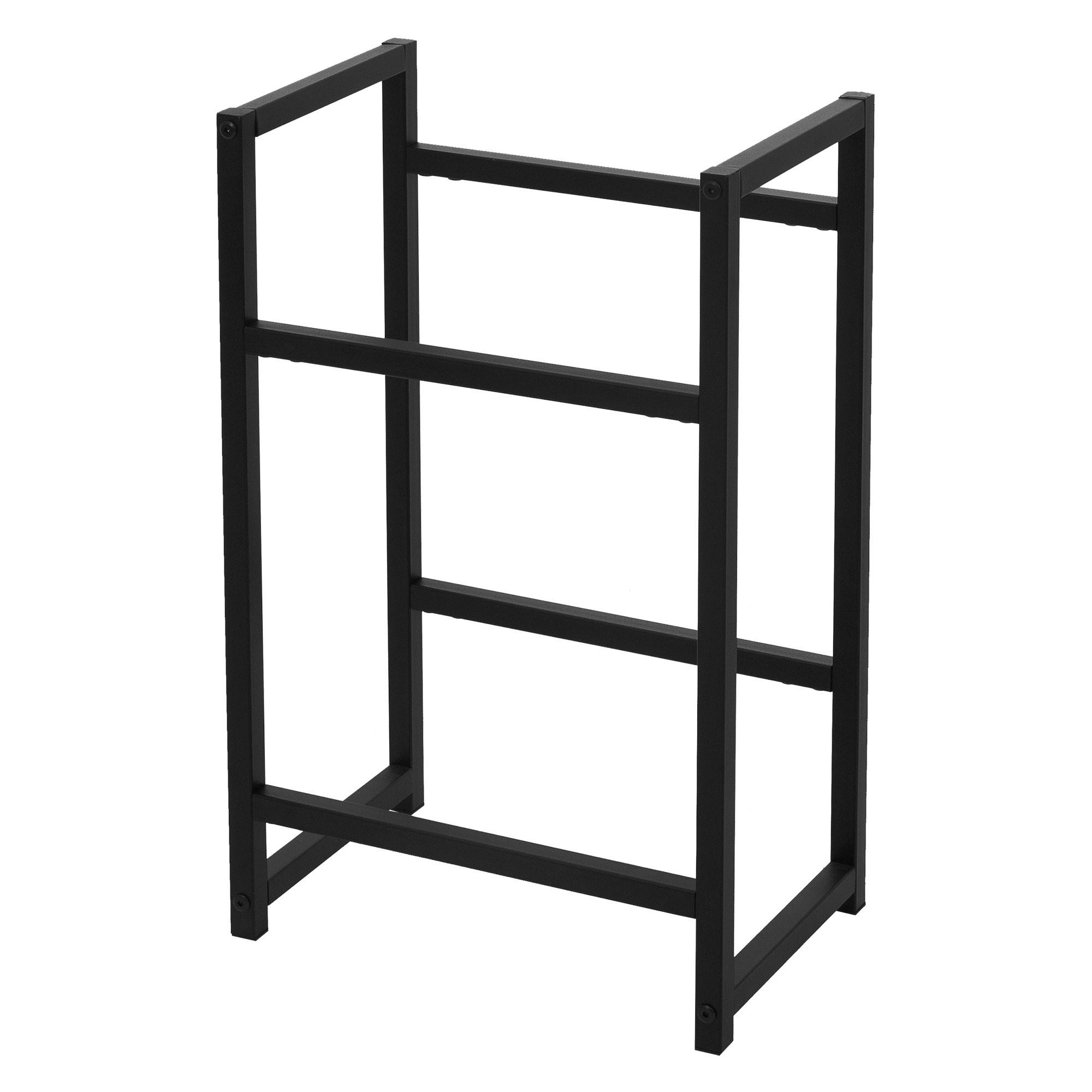 GETRÄNKEKISTENREGAL - Schwarz, Metall (31/75.5/47cm) - ML-DESIGN