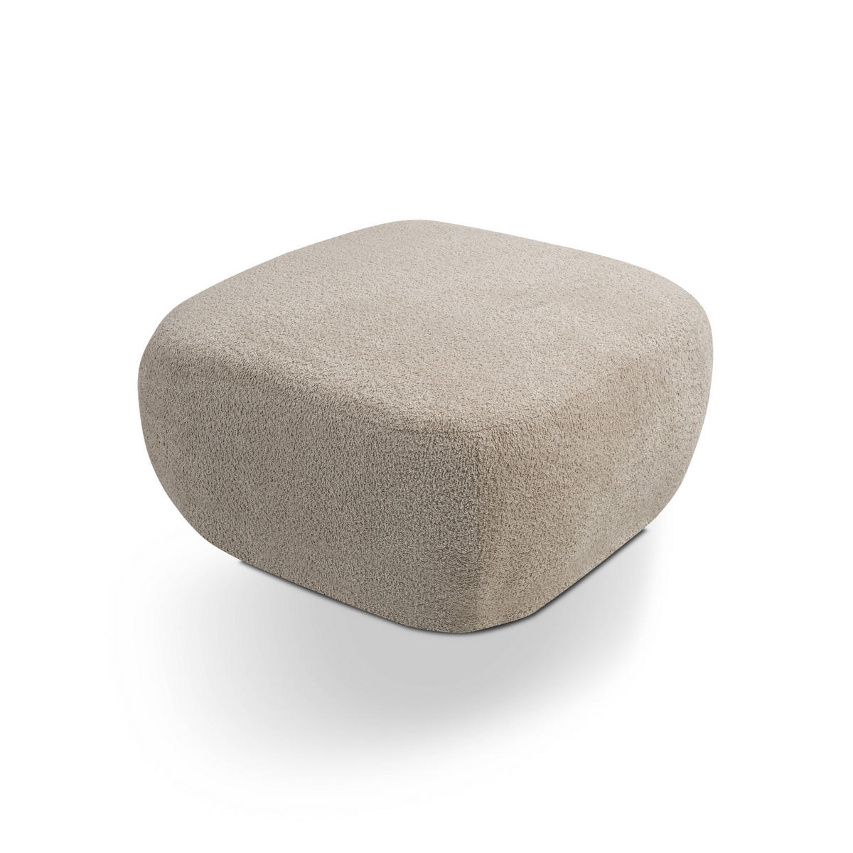 POLSTERHOCKER AMICO Modern Sitzhocker, Fußhocker Beige - Beige, Holzwerkstoff/Kunststoff (75/39/75cm) - MASSENO