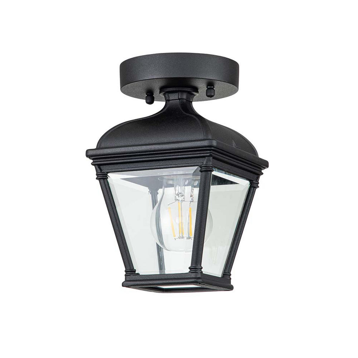 ELSTEAD Bayview Aufbau-Downlight für den Außenbereich Schwarz, IP44 - Schwarz, Metall (14.2/14.2/22.4cm) - Elstead Lightning
