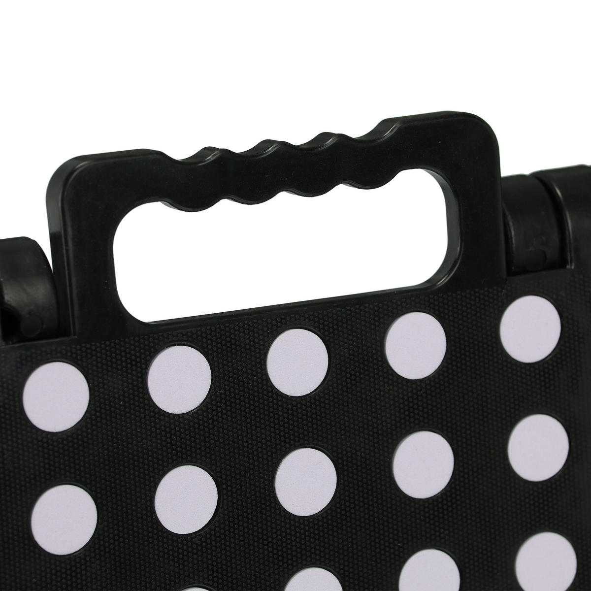 KLAPPHOCKER - Schwarz, Kunststoff/Textil (35/22/28cm) - Relaxdays