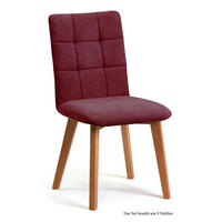 ESSZIMMERSTUHL (8er-Set) Dareen 47x91x60 Eiche geölt/Marsala - Eichefarben/Brombeere, Kunststoff (60/91/47cm) - 58aufmkessel