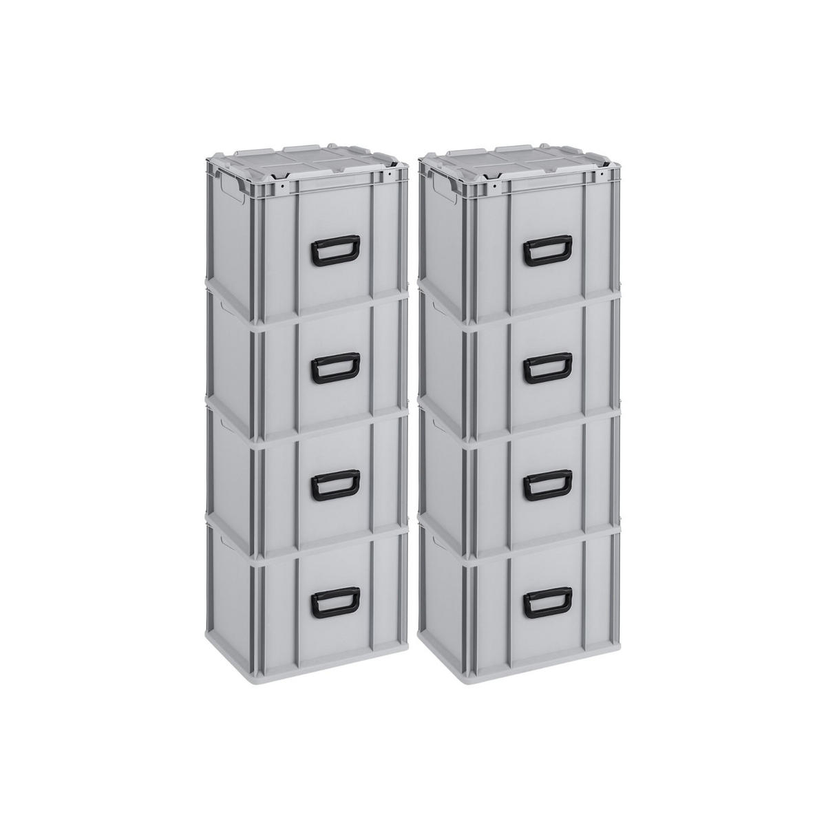 EUROBOX 8x Nextgen Portable 335x30x40cm 30 Liter - Grau, Kunststoff (30/33.5/40cm) - PROREGAL