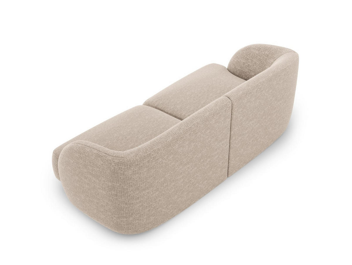 SOFA Miley aus Chenille-Stoff beige 2 Sitzplätze - Beige, Textil (90/70/180cm) - Micadoni