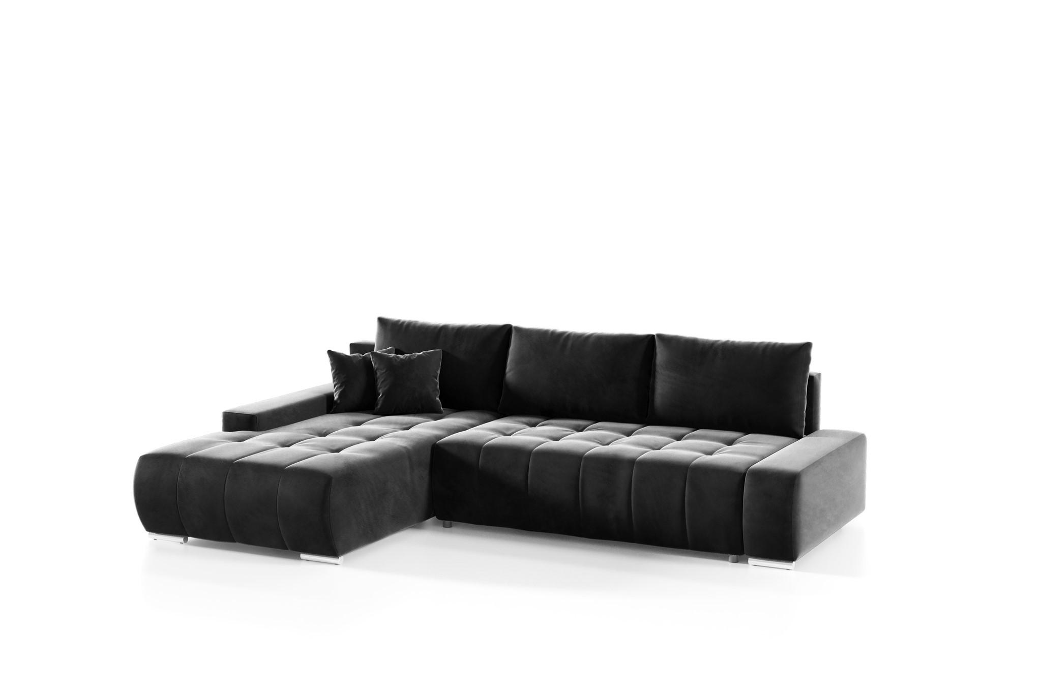 Fun Möbel Ecksofa Anthrazit 265x185 cm