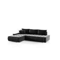 ECKSOFA Vogar In Monolith - Anthrazit, Holzwerkstoff/Textil (265/185cm) - Fun Möbel
