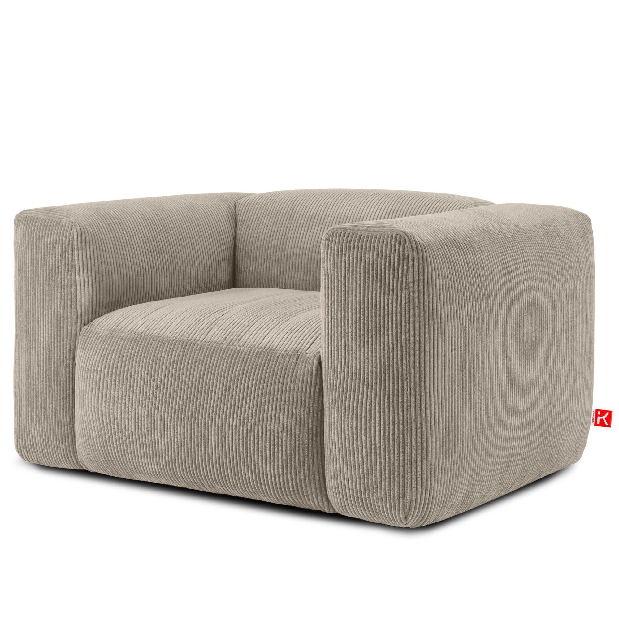 SESSEL BUFFO , Beige - Beige, Textil (130/73/96cm) - KONSIMO®