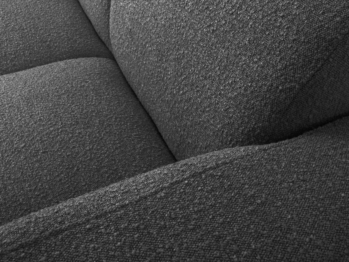 ECKSOFA rechts Molino aus Boucle dunkelgrau 6 Sitzplätze - Dunkelgrau, Textil (250/315cm) - Micadoni