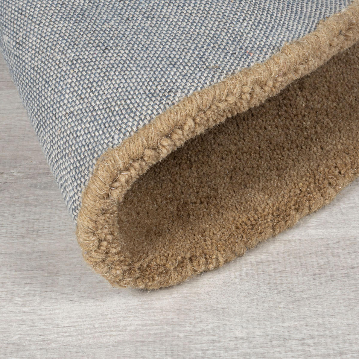 WOLLTEPPICH Kreis Wellenform, Wohnzimmer Beige-Braun Rechteckig 120x170 - Beige, Textil (120/170cm) - KADIMA DESIGN