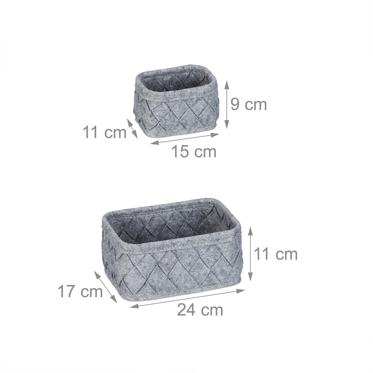 8-TLG.SCHRANK-ORGANIZER - Grau, Holz/Textil (42/19/31cm) - Relaxdays