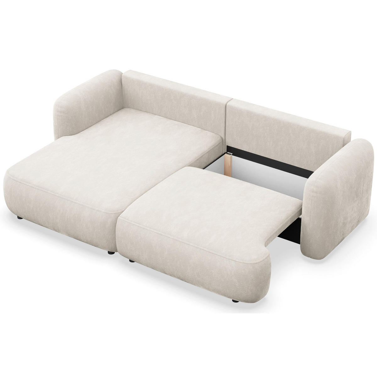 ROHOVÁ SEDAČKA Tvoya krémová žinylka - černá/krémová, textil/plast (267/175cm) - Selsey