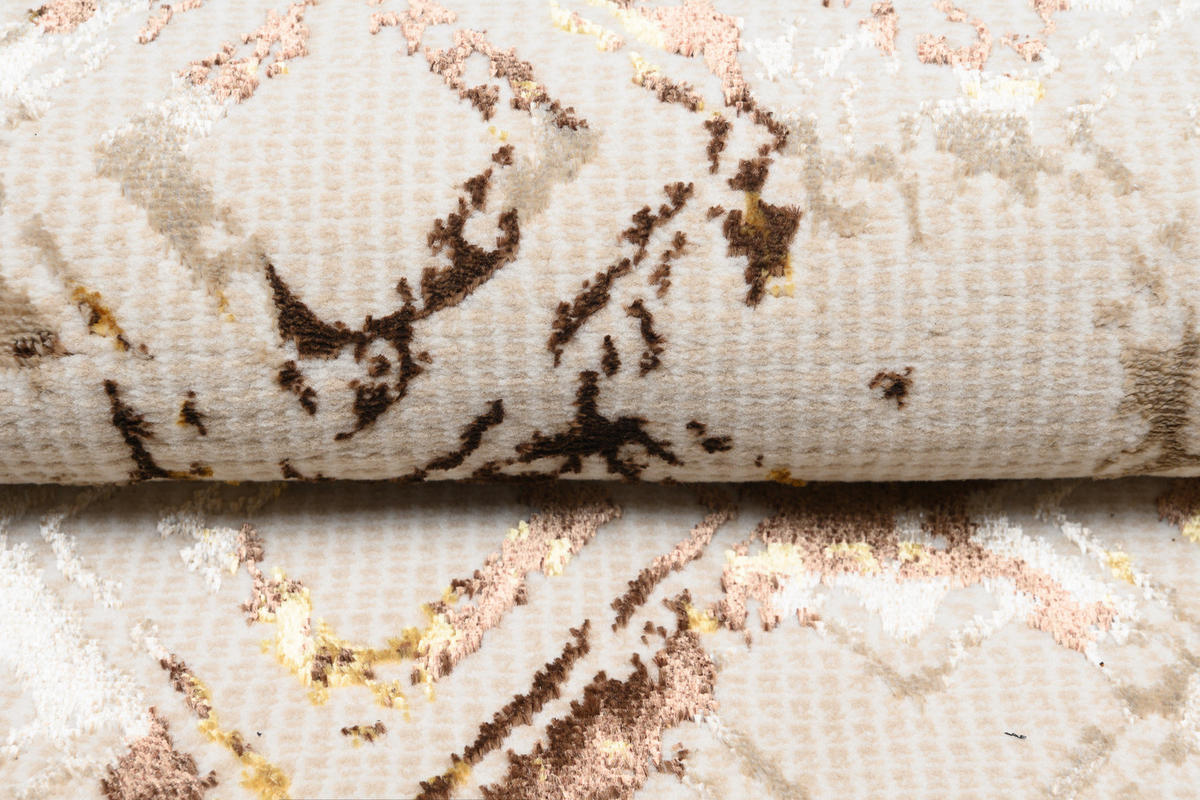 TEPPICH GOLDEN Creme 160/230 cm - Creme, Kunststoff (160/230cm) - Tapiso