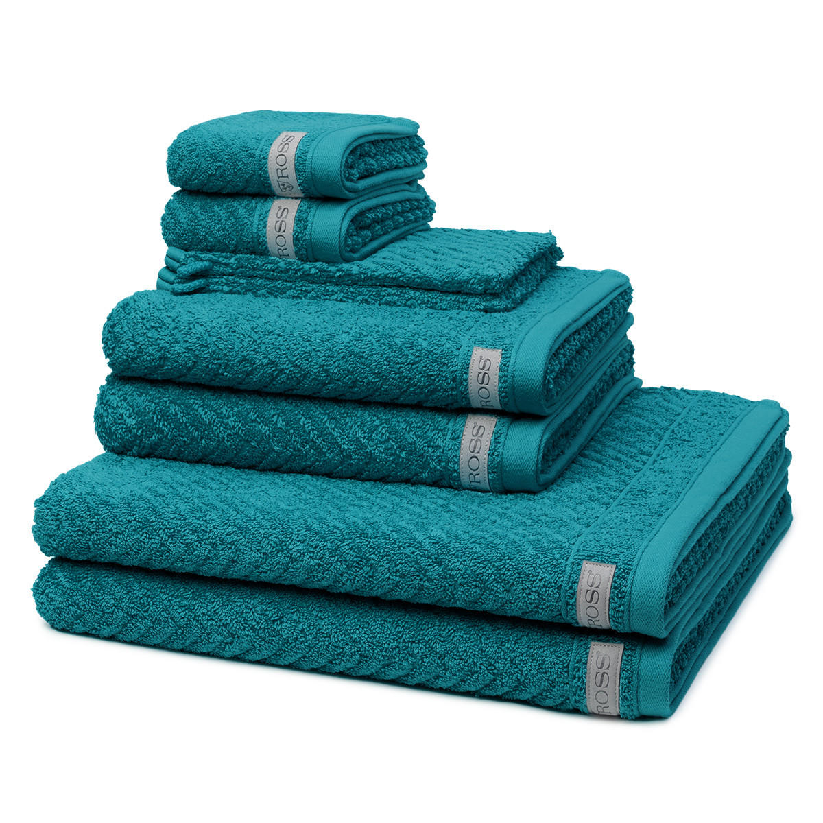 FROTTIERSET Smart 8-teilig - Grün, Textil (50/100cm) - Ross