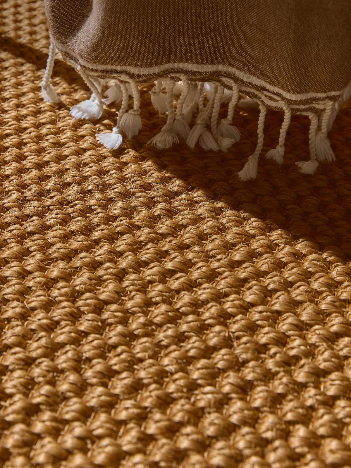 SISALTEPPICH Greta Beige 200x200 cm - Beige, Textil (200/200cm) - benuta Pure