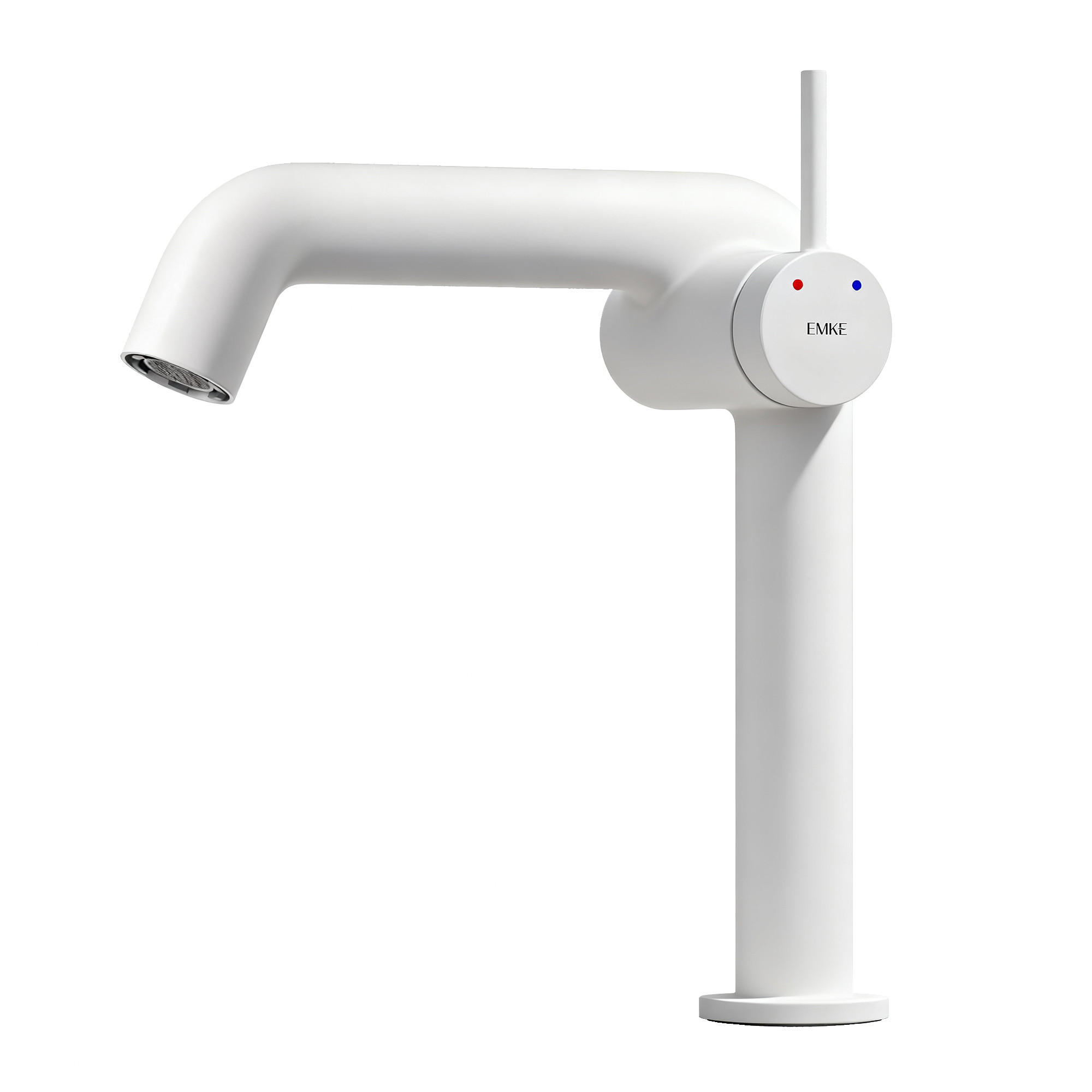 WASCHTISCHARMATUR Ventilkernzertifizierung Weiß Matt 15cm - Weiß, Metall (20/7.6/22.2cm) - EMKE