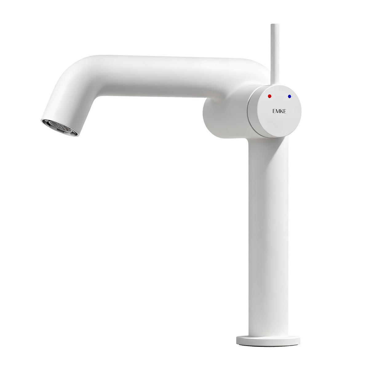 WASCHTISCHARMATUR Ventilkernzertifizierung Weiß Matt 15cm - Weiß, Metall (20/7.6/22.2cm) - EMKE