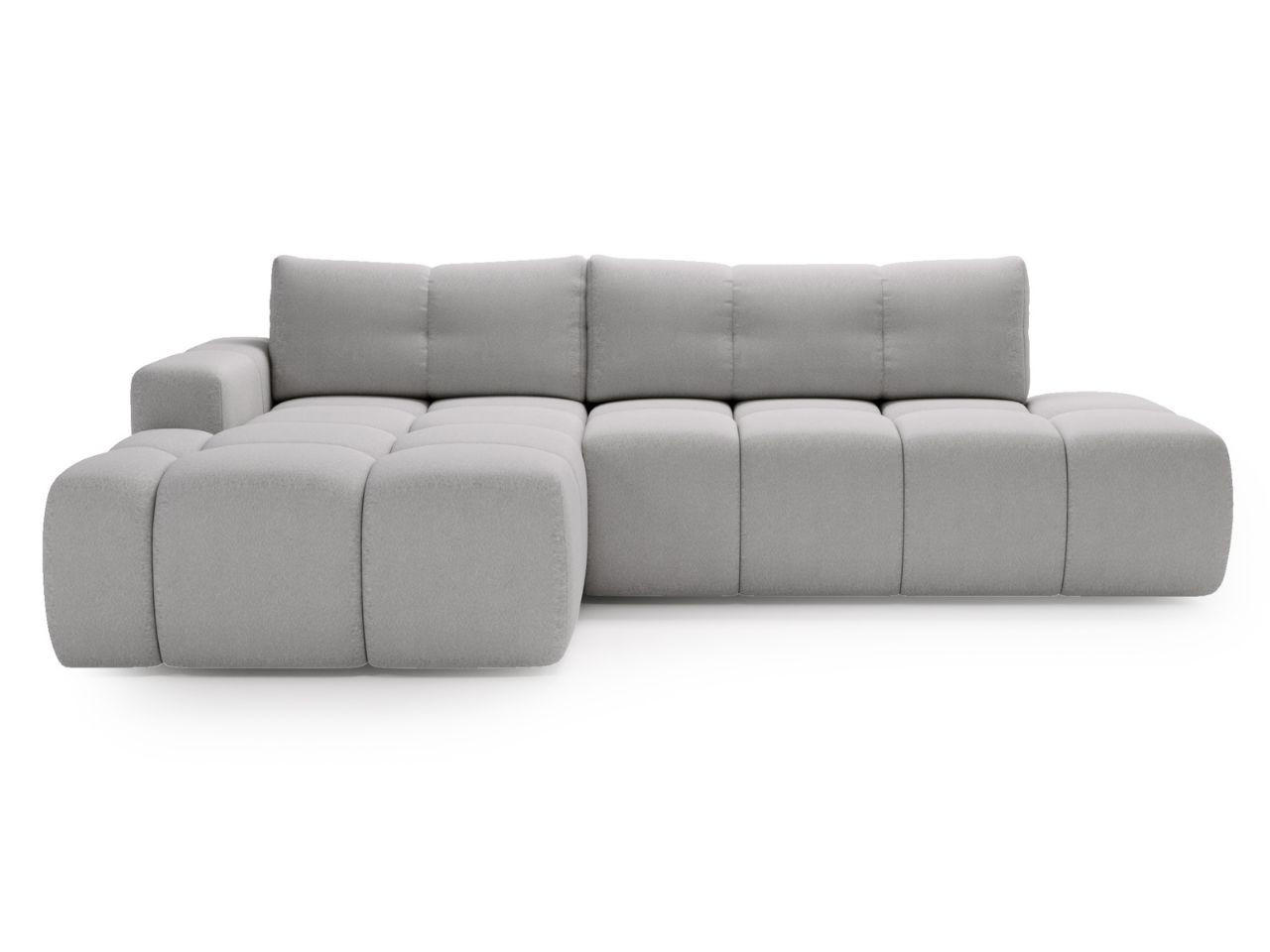 ECKSOFA Montero Bouclé-Stoff Grau Links - Grau, Holz/Textil (280/177cm) - Graingold