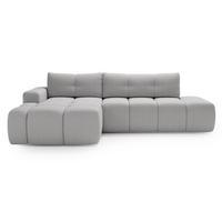 ECKSOFA Montero Bouclé-Stoff Grau Links - Grau, Holz/Textil (280/177cm) - Graingold